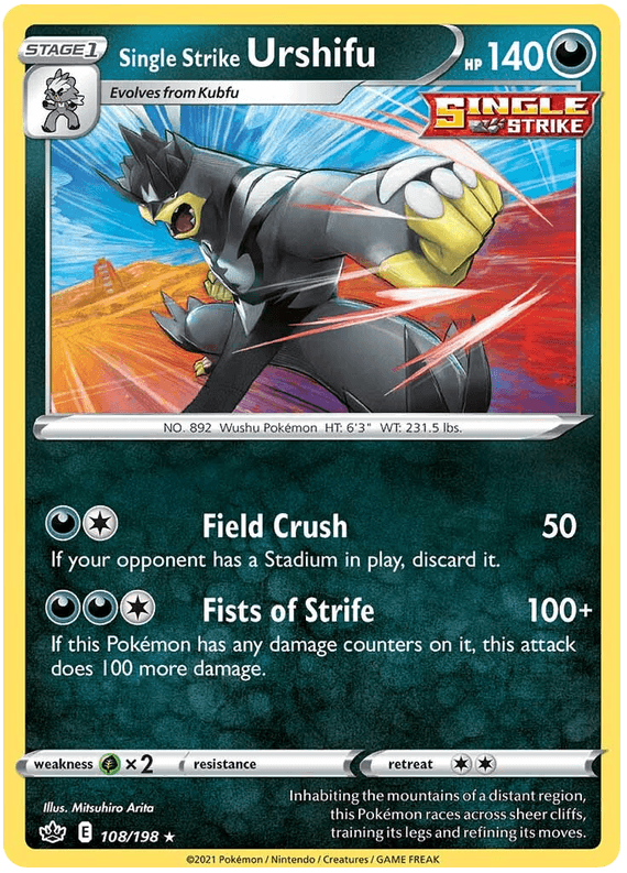 Single Strike Urshifu (108/198) [Sword & Shield: Chilling Reign] - POKÉ JEUX