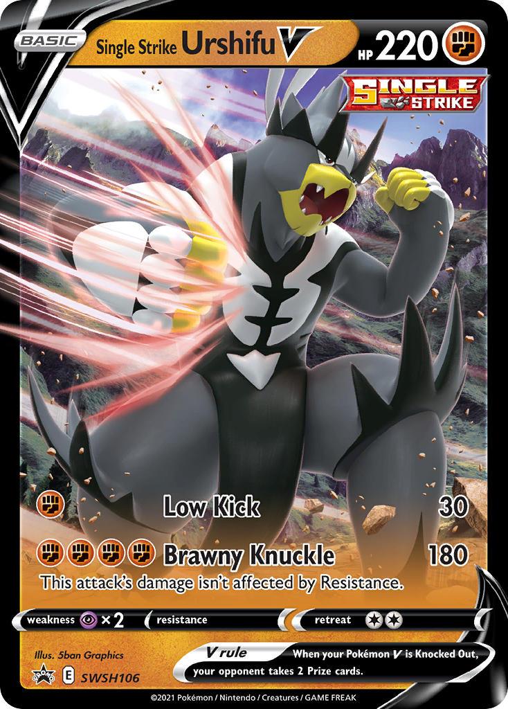 Single Strike Urshifu V (SWSH106) (Jumbo Card) [Sword & Shield: Black Star Promos] - POKÉ JEUX