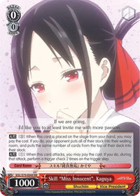 Skill "Miss Innocent", Kaguya (KGL/S79-E049 RR) (Miss Innocent: Feigning Ignorance) [Kaguya-sama: Love is War] - POKÉ JEUX