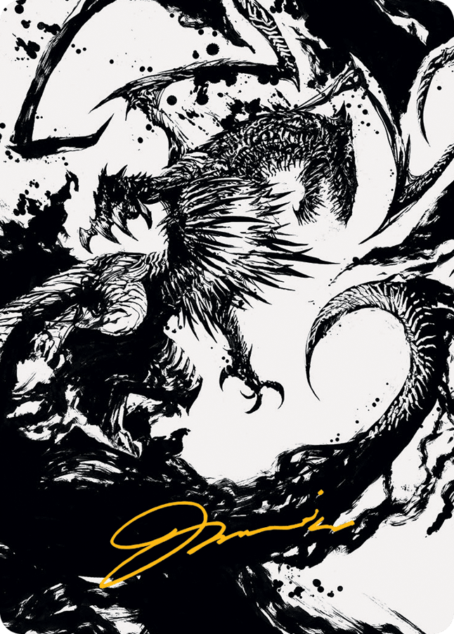 Skithiryx, the Blight Dragon Art Card (Gold-Stamped Signature) [March of the Machine Art Series] - POKÉ JEUX