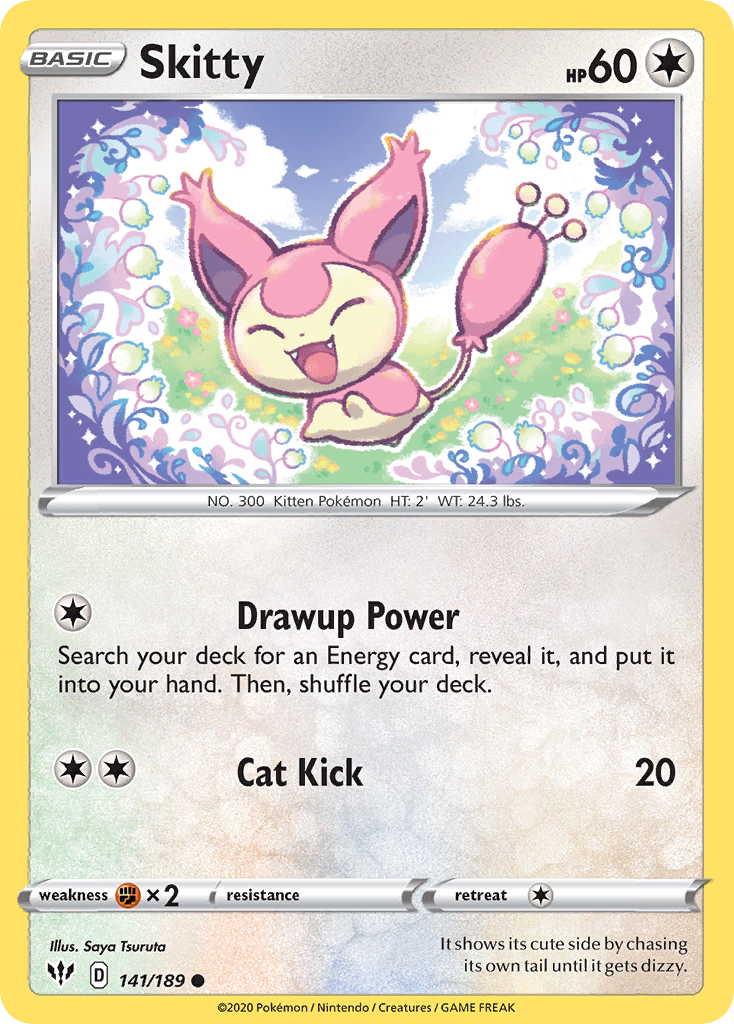 Skitty (141/189) [Sword & Shield: Darkness Ablaze] - POKÉ JEUX