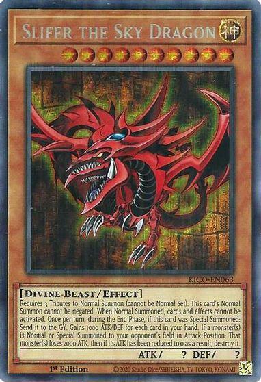 Slifer the Sky Dragon [KICO-EN063] Secret Pharaoh's Rare - POKÉ JEUX