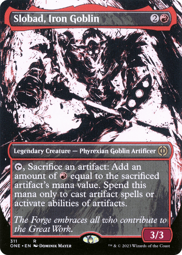 Slobad, Iron Goblin (Borderless Ichor) [Phyrexia: All Will Be One] - POKÉ JEUX