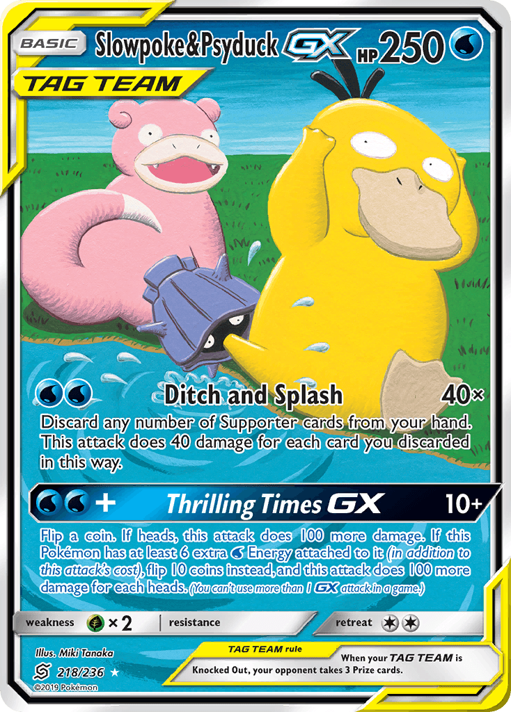 Slowpoke & Psyduck GX (218/236) [Sun & Moon: Unified Minds] - POKÉ JEUX