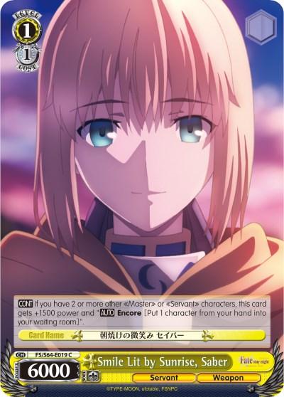 Smile Lit by Sunrise, Saber (FS/S64-E019 C) [Fate/Stay Night [Heaven's Feel]] - POKÉ JEUX