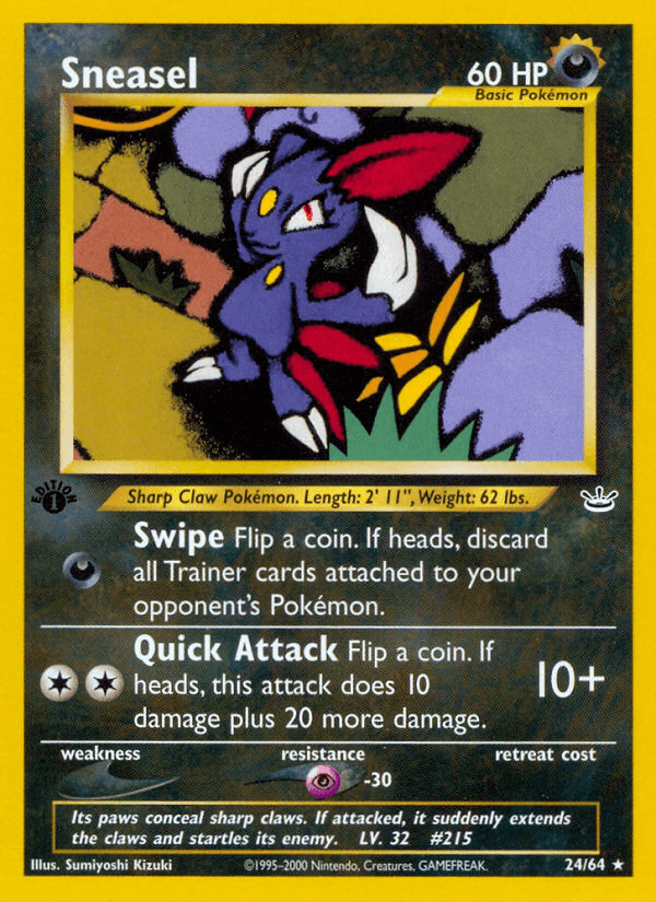 Sneasel (24/64) [Neo Revelation 1st Edition] - POKÉ JEUX