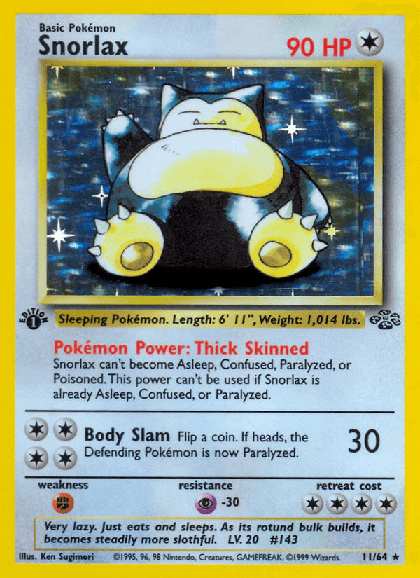 Snorlax (11/64) [Jungle 1st Edition] - POKÉ JEUX