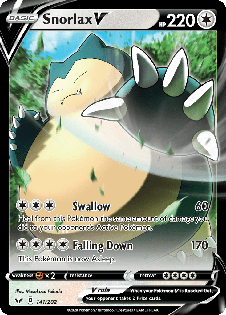 Snorlax V (141/202) [Sword & Shield: Base Set] - POKÉ JEUX