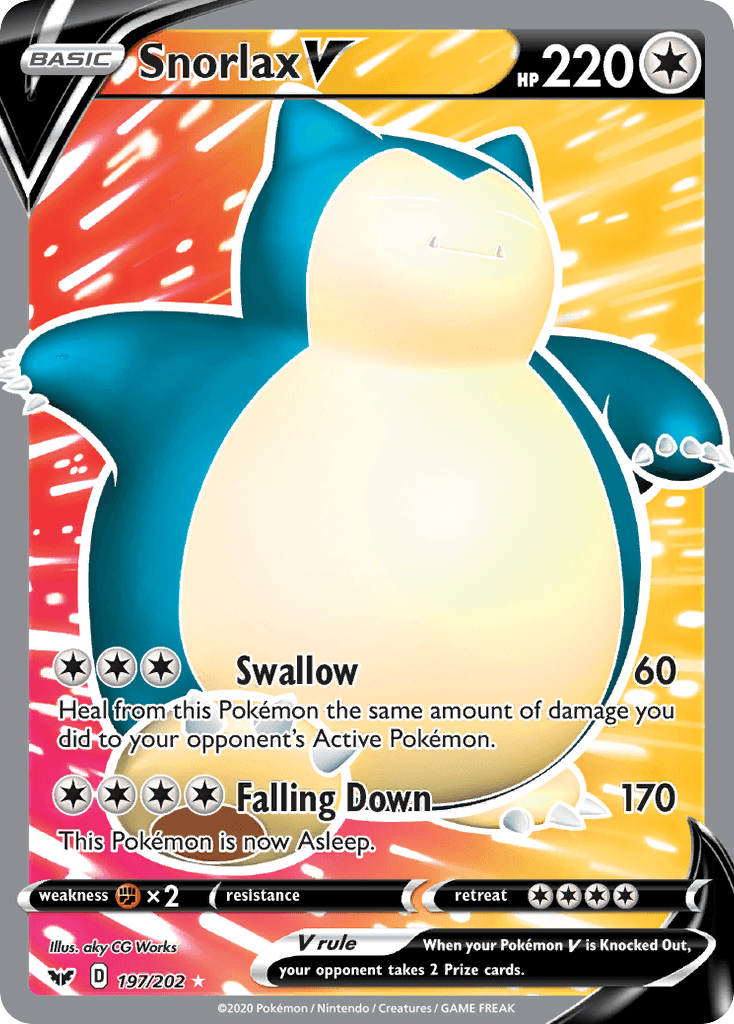 Snorlax V (197/202) [Sword & Shield: Base Set] - POKÉ JEUX