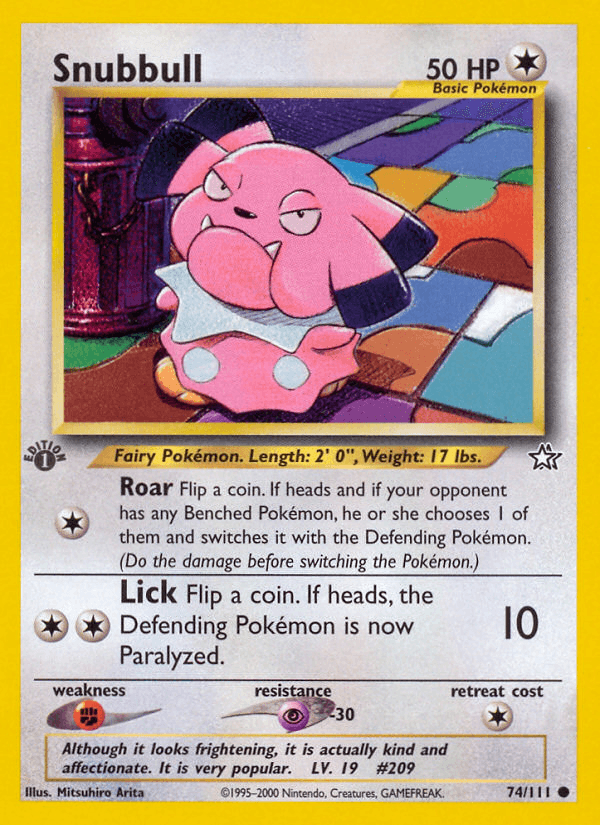 Snubbull (74/111) [Neo Genesis 1st Edition] - POKÉ JEUX