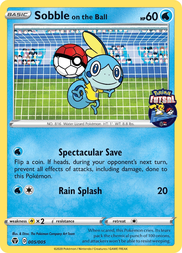 Sobble on the Ball (005/005) [Pokemon Futsal Collection] - POKÉ JEUX