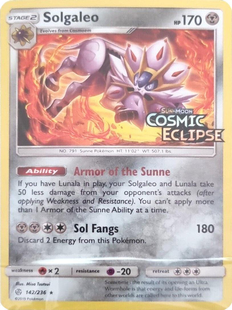 Solgaleo (142/236) (Cosmic Eclipse Stamped) [Sun & Moon: Cosmic Eclipse] - POKÉ JEUX