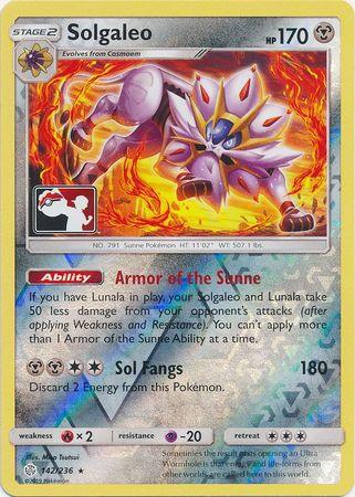 Solgaleo (142/236) (Pokemon Club Special Print) [Sun & Moon: Cosmic Eclipse] - POKÉ JEUX