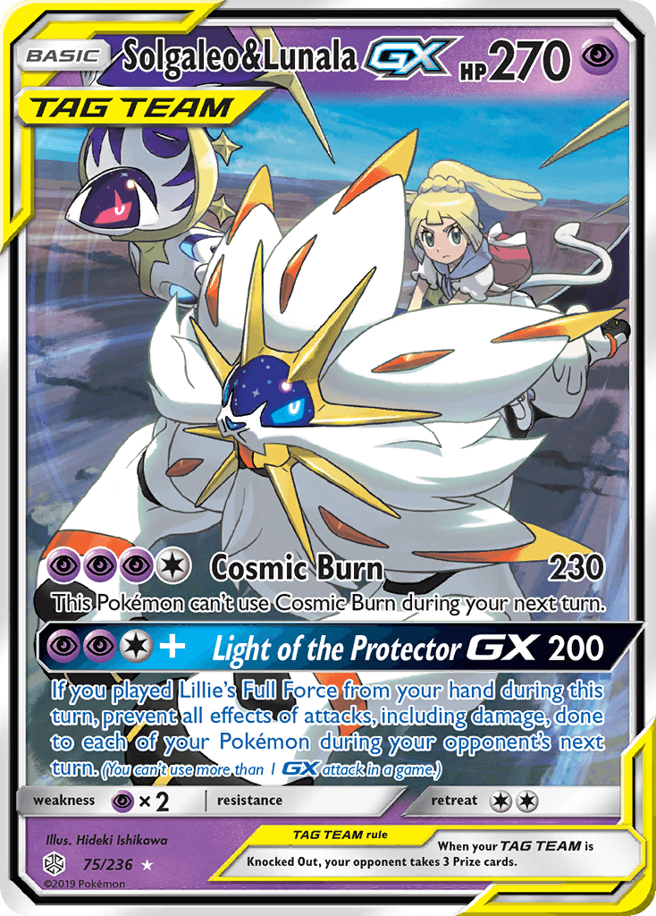 Solgaleo & Lunala GX (75/236) [Sun & Moon: Cosmic Eclipse] - POKÉ JEUX