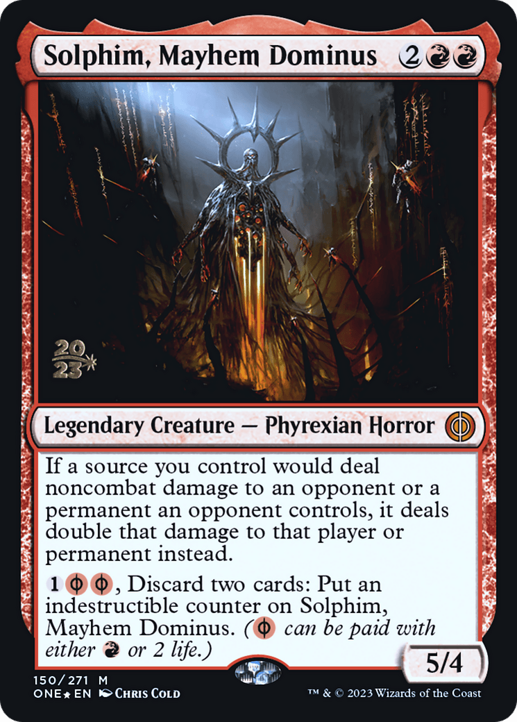 Solphim, Mayhem Dominus [Phyrexia: All Will Be One Prerelease Promos] - POKÉ JEUX