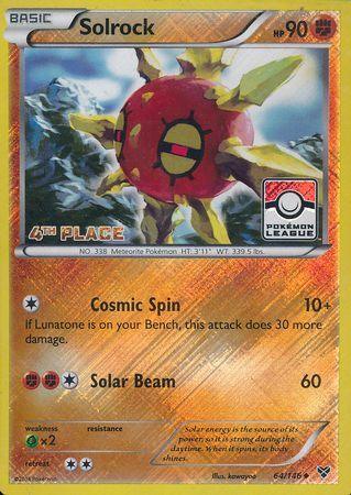 Solrock (64/146) (4th Place League Challenge Promo) [XY: Base Set] - POKÉ JEUX