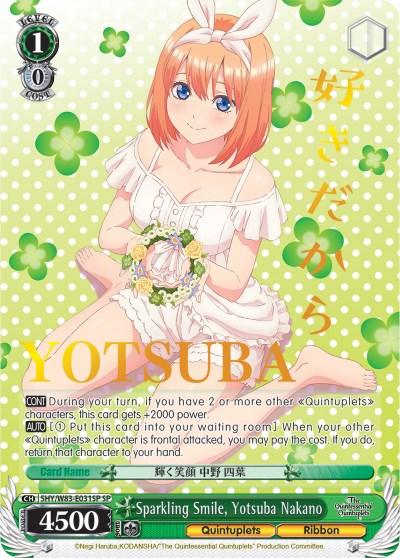 Sparkling Smile, Yotsuba Nakano (5HY/W83-E031SP SP) [The Quintessential Quintuplets] - POKÉ JEUX