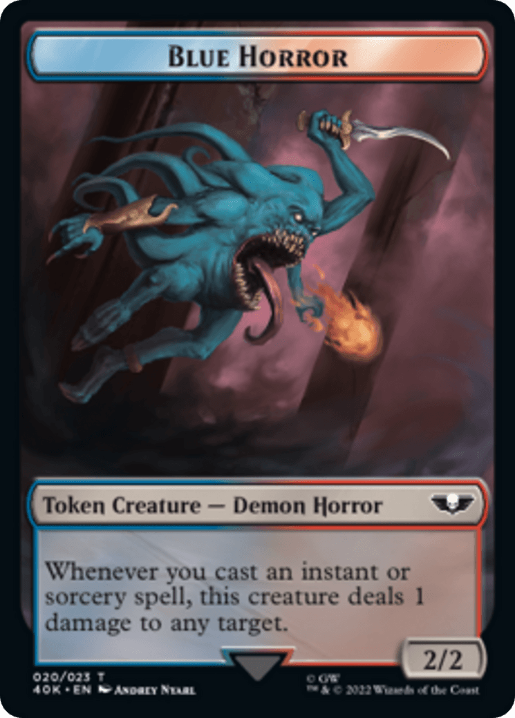 Spawn // Blue Horror Double-Sided (Surge Foil) [Warhammer 40,000 Tokens] - POKÉ JEUX