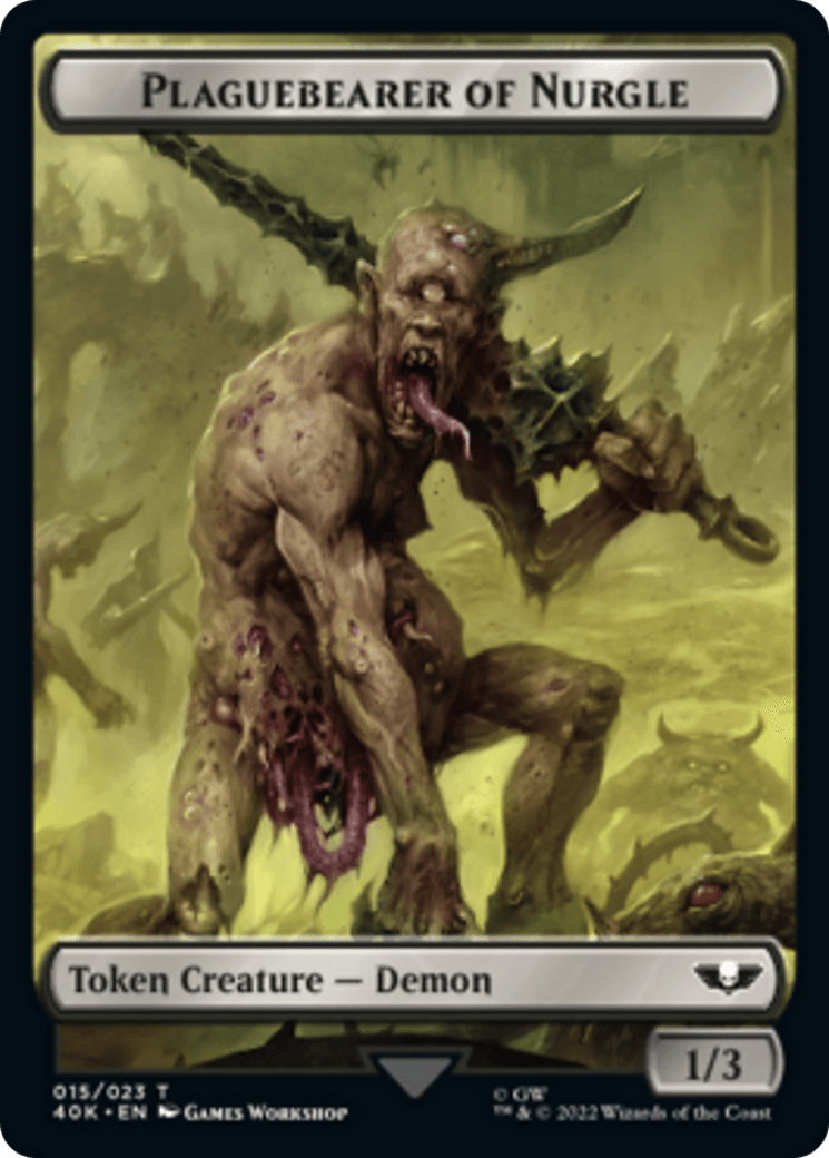 Spawn // Plaguebearer of Nurgle Double-Sided (Surge Foil) [Warhammer 40,000 Tokens] - POKÉ JEUX