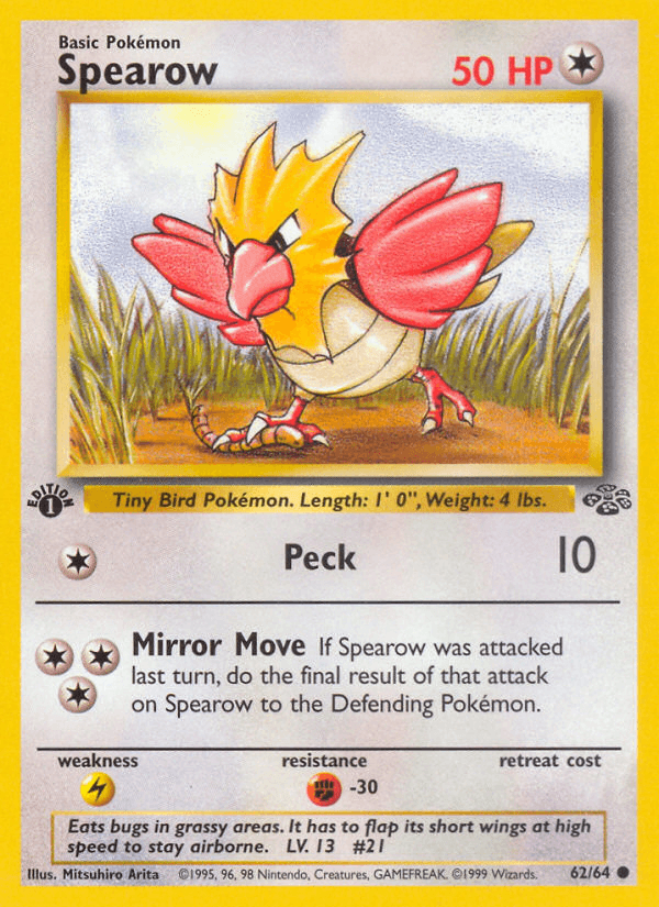 Spearow (62/64) [Jungle 1st Edition] - POKÉ JEUX