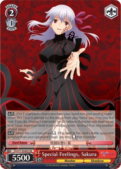 Special Feelings, Sakura (FS/S77-E049S SR) [Fate/Stay Night [Heaven's Feel] Vol.2] - POKÉ JEUX