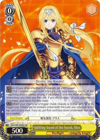 Splitting Sound of the Sword, Alice (SAO/S80-E006S SR) [Sword Art Online -Alicization- Vol.2] - POKÉ JEUX