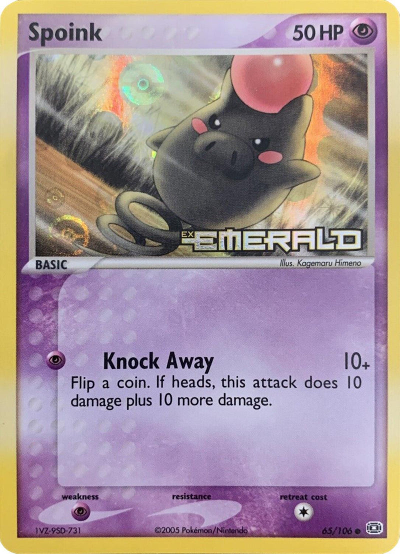 Spoink (65/106) (Stamped) [EX: Emerald] - POKÉ JEUX