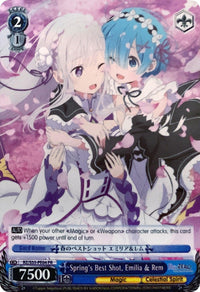 Spring's Best Shot, Emilia & Rem (RZ/S55-PE04 PR) (Promo) [Re:ZERO Vol.2] - POKÉ JEUX