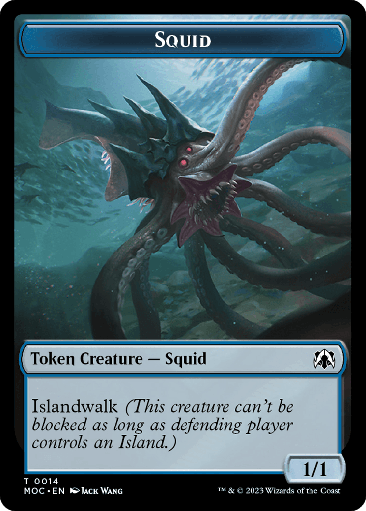 Squid // Human (26) Double-Sided Token [March of the Machine Commander Tokens] - POKÉ JEUX