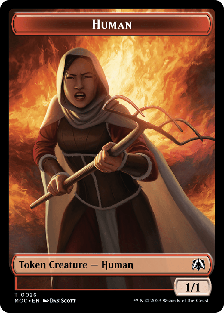 Squid // Human (26) Double-Sided Token [March of the Machine Commander Tokens] - POKÉ JEUX