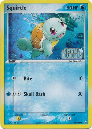 Squirtle (63/100) (Stamped) [EX: Crystal Guardians] - POKÉ JEUX