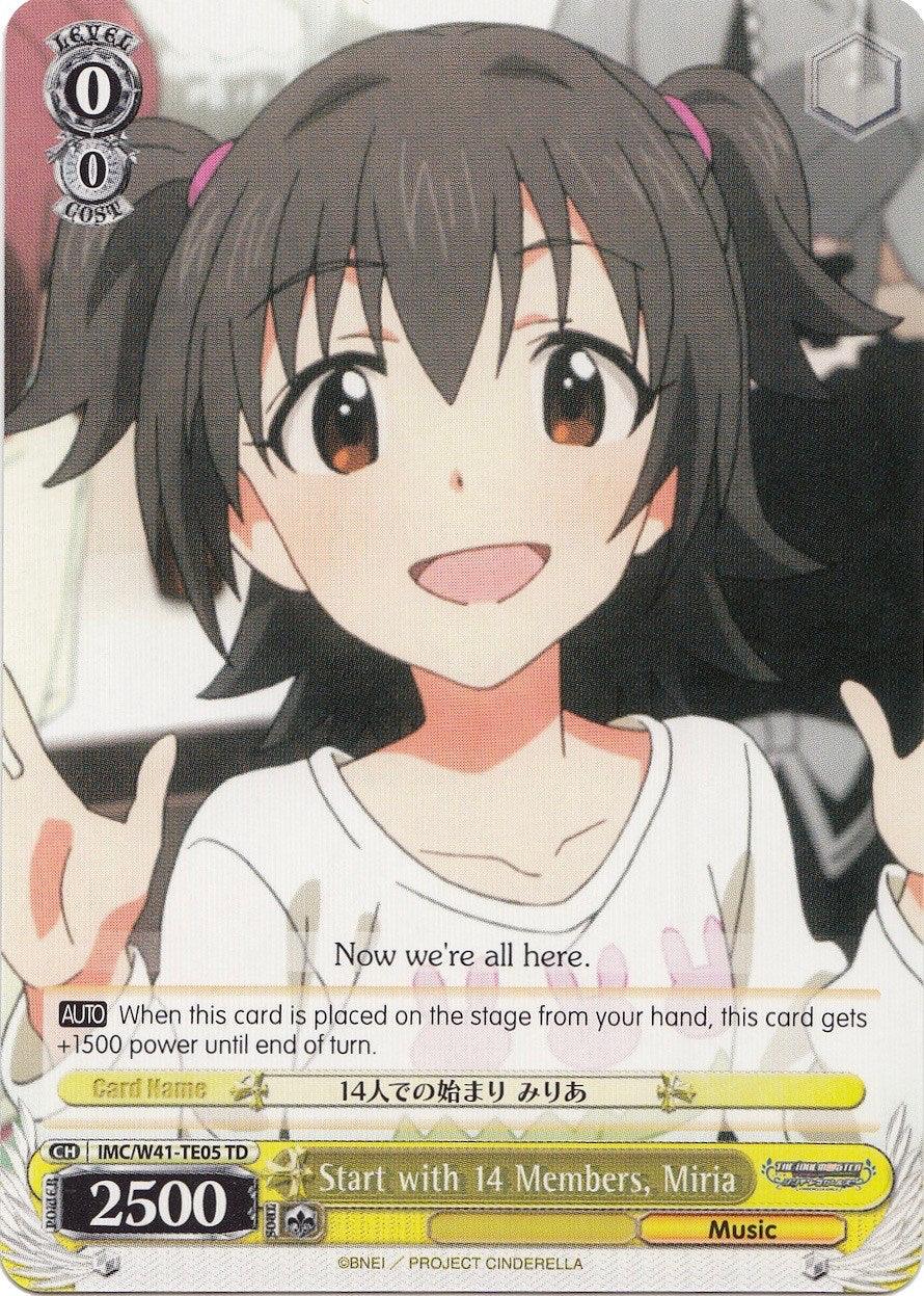 Start with 14 Members, Miria (IMC/W41-TE05 TD) [The iDOLM@STER Cinderella Girls] - POKÉ JEUX