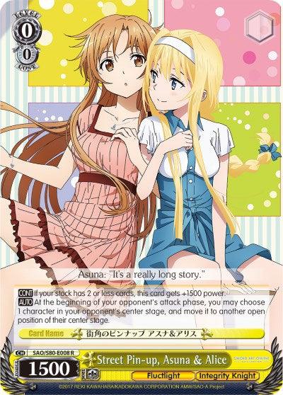 Street Pin-up, Asuna & Alice (SAO/S80-E008 R) [Sword Art Online -Alicization- Vol.2] - POKÉ JEUX