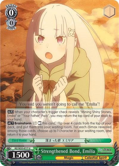 Strengthened Bond, Emilia (RZ/SE35-E17 U) (Parallel Foil) [Re:ZERO: The Frozen Bond] - POKÉ JEUX