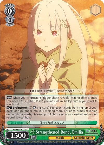 Strengthened Bond, Emilia (RZ/SE35-E17 U) [Re:ZERO: The Frozen Bond] - POKÉ JEUX