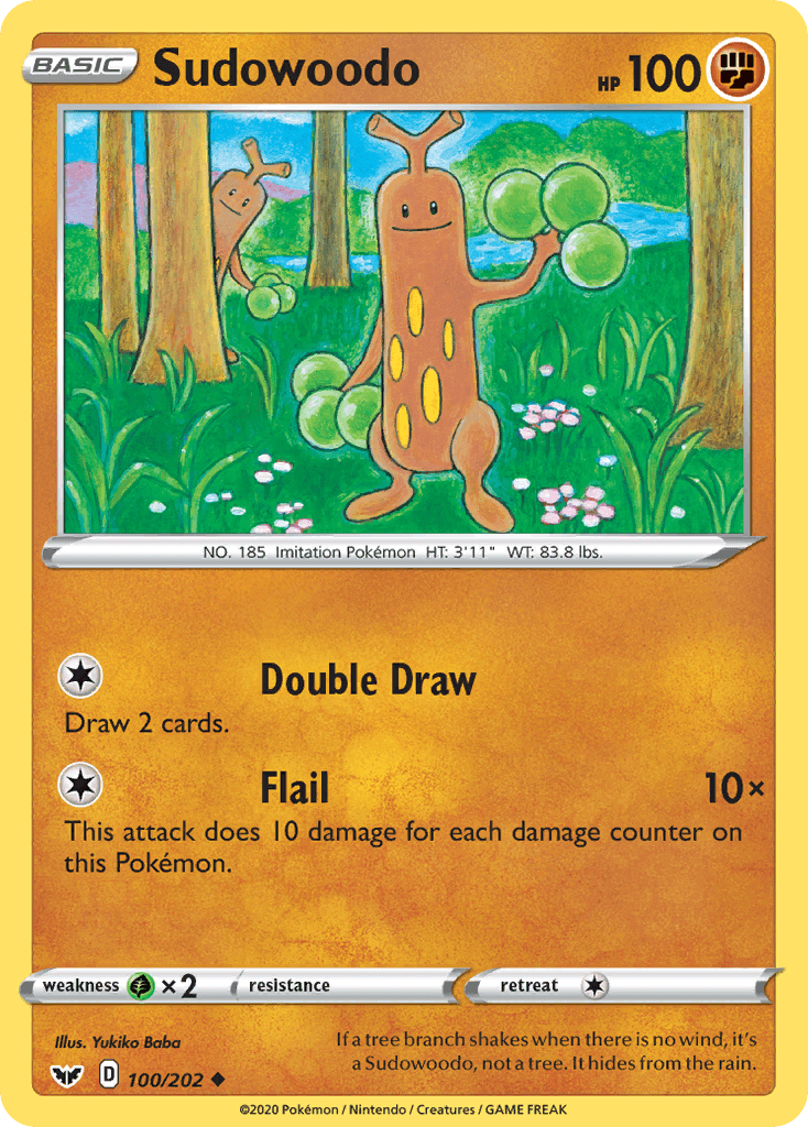 Sudowoodo (100/202) [Sword & Shield: Base Set] - POKÉ JEUX