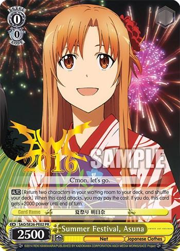 Summer Festival, Asuna (SAO/SE26-PE02 PR) (Promo) [Sword Art Online II Vol.2] - POKÉ JEUX