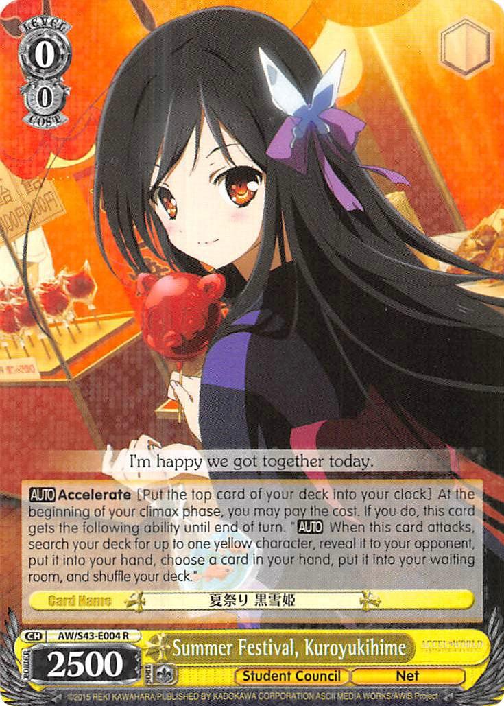 Summer Festival, Kuroyukihime (AW/S43-E004 R) [Accel World -Infinite Burst-] - POKÉ JEUX