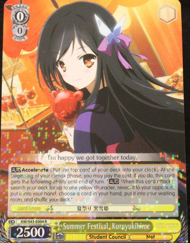 Summer Festival, Kuroyukihime (AW/S43-E004S SR) [Accel World -Infinite Burst-] - POKÉ JEUX