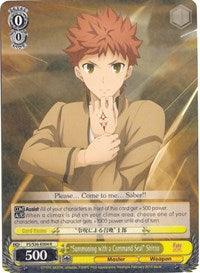 "Summoning with a Command Seal" Shirou (FS/S36-E004 R) [Fate/Stay Night [Unlimited Blade Works] Vol. II] - POKÉ JEUX