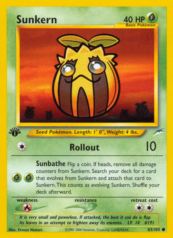 Sunkern (83/105) [Neo Destiny 1st Edition] - POKÉ JEUX