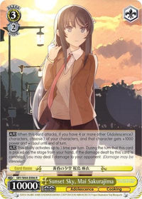 Sunset Sky, Mai Sakurajima (SBY/W64-E006 R) [Rascal Does Not Dream of Bunny Girl Senpai] - POKÉ JEUX