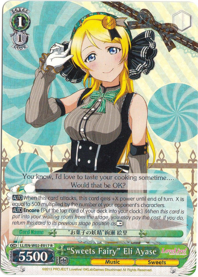 "Sweets Fairy" Eli Ayase (LL/EN-W02-E017 R) [Love Live! DX Vol.2] - POKÉ JEUX