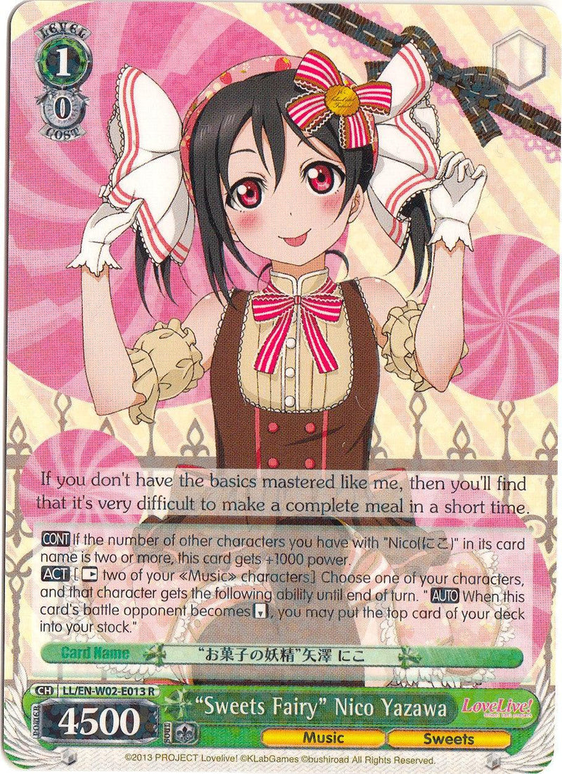 "Sweets Fairy" Nico Yazawa (LL/EN-W02-E013 R) [Love Live! DX Vol.2] - POKÉ JEUX