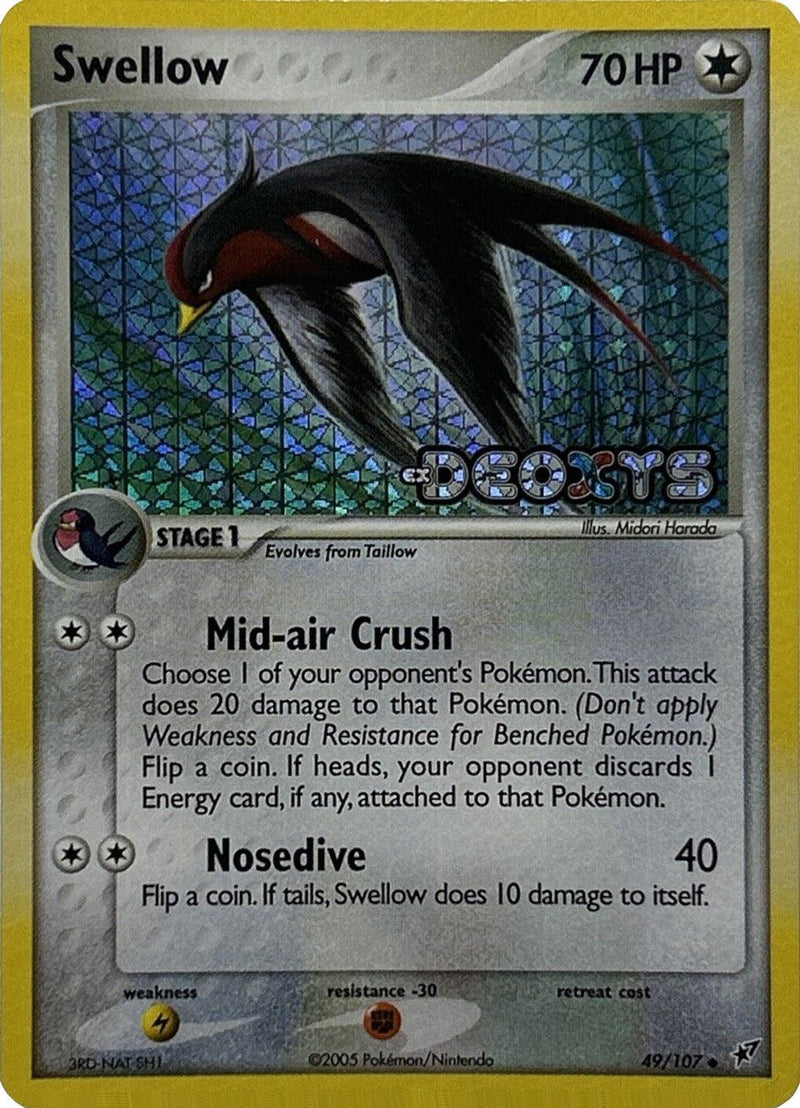 Swellow (49/107) (Stamped) [EX: Deoxys] - POKÉ JEUX