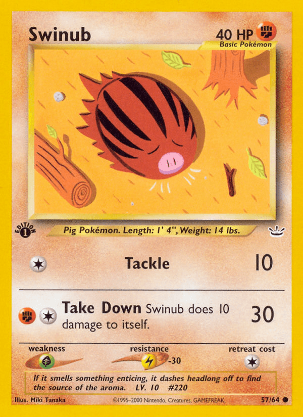 Swinub (57/64) [Neo Revelation 1st Edition] - POKÉ JEUX