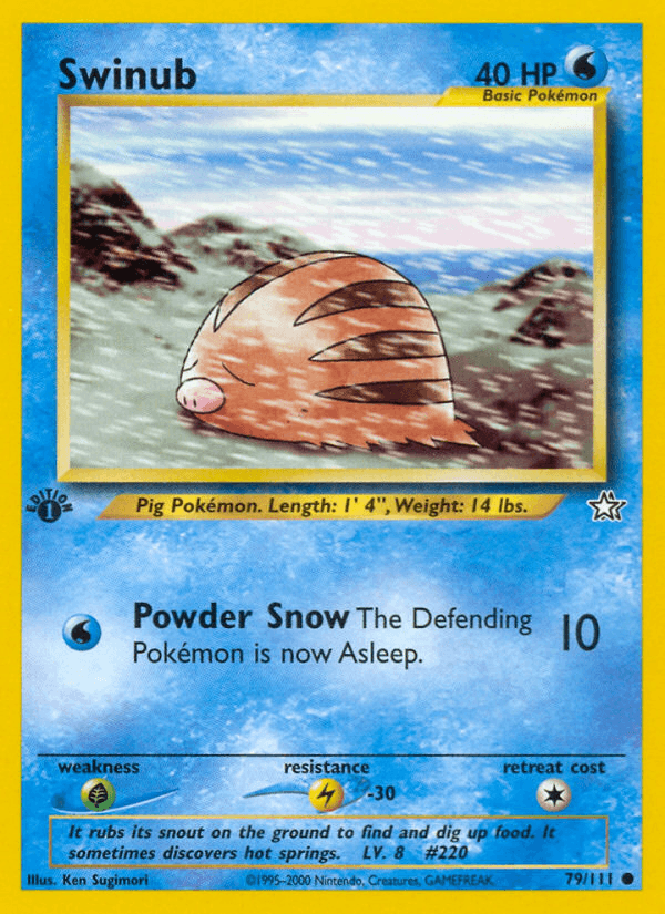 Swinub (79/111) [Neo Genesis 1st Edition] - POKÉ JEUX