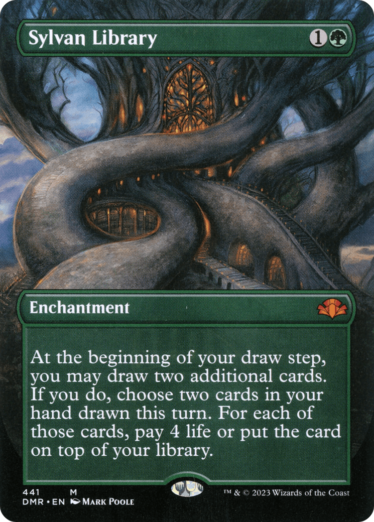 Sylvan Library (Borderless Alternate Art) [Dominaria Remastered] - POKÉ JEUX