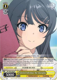 Talented Individual, Mai Sakurajima (SBY/W64-E004 R) [Rascal Does Not Dream of Bunny Girl Senpai] - POKÉ JEUX