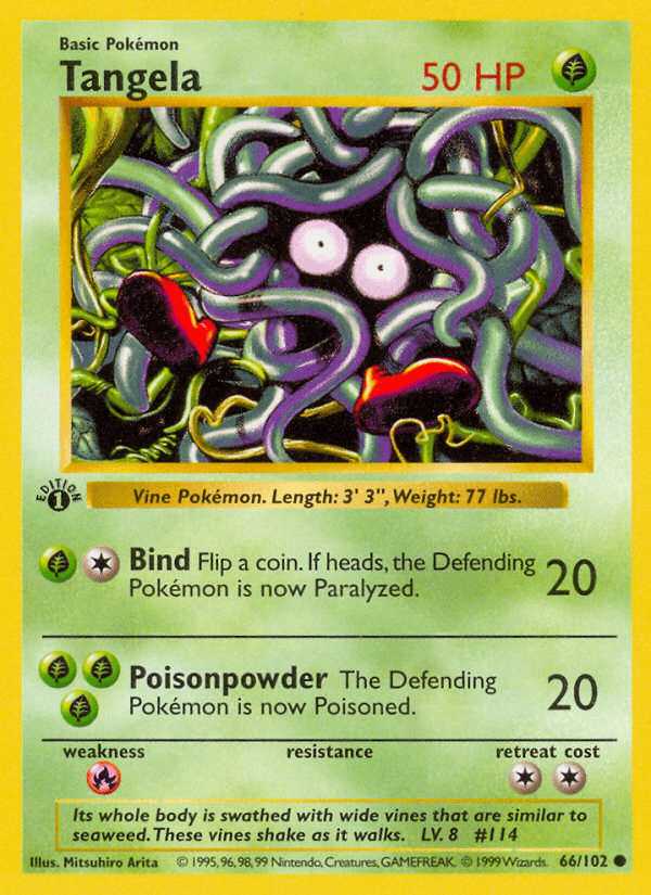 Tangela (66/102) (Shadowless) [Base Set 1st Edition] - POKÉ JEUX